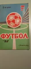 Календарь-справочник2-й круг ФУТБОЛ -1987 г.Ростов на Дону .
