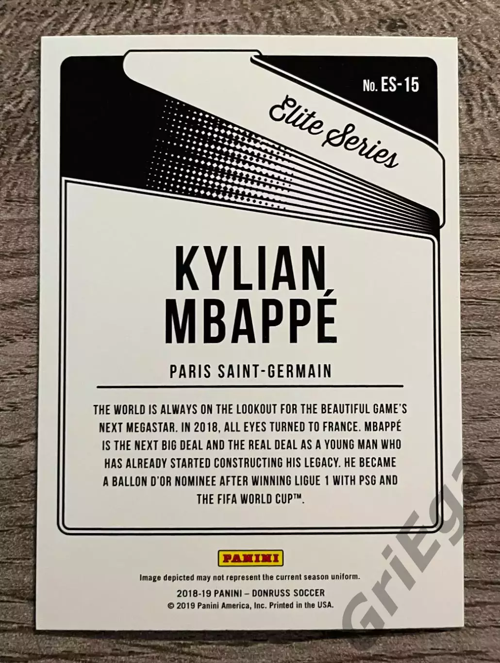 2018/19 PANINI Donruss Soccer Elite Series Kylian Mbappe 1