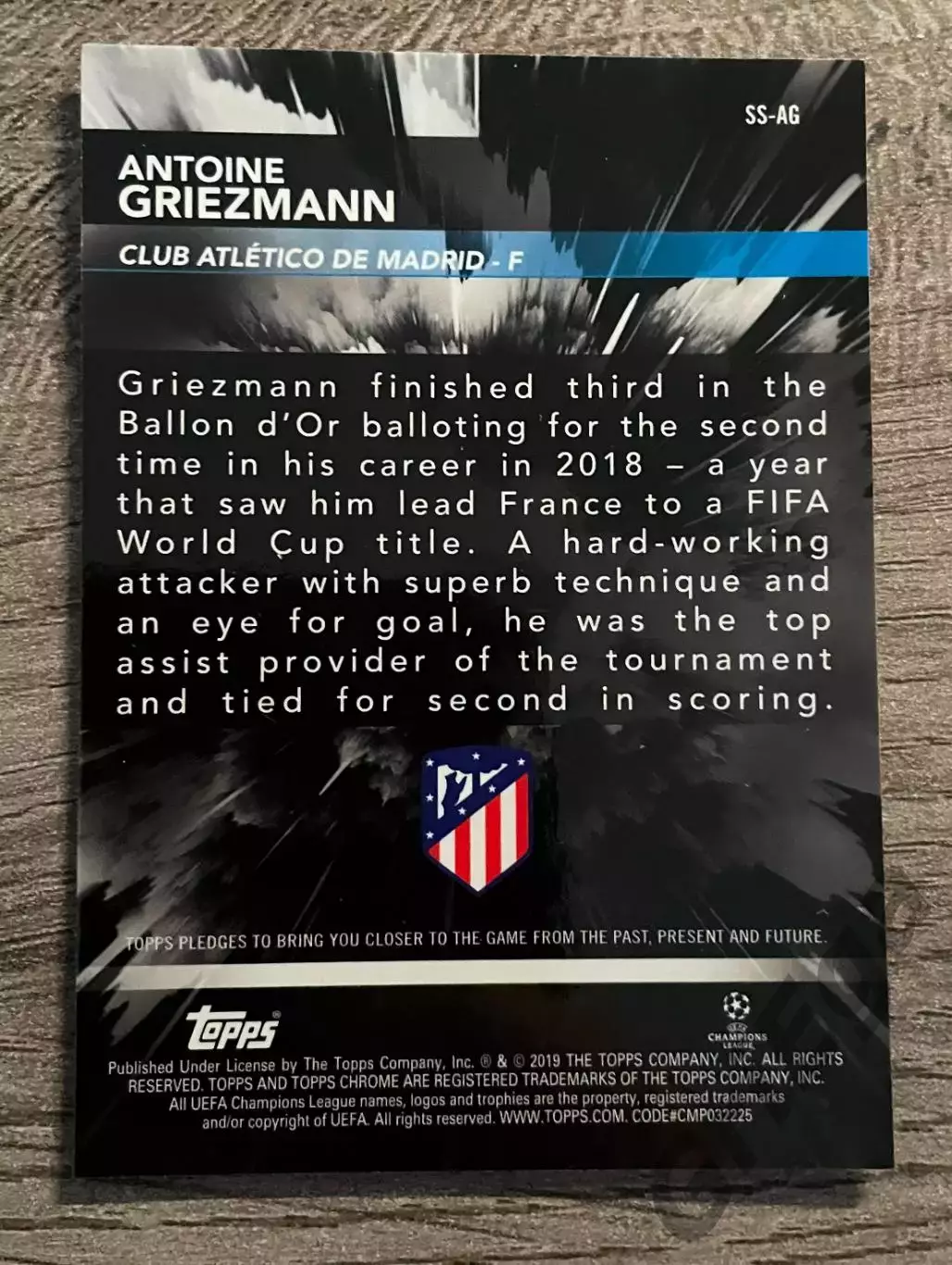 2018/19 TOPPS Chrome Superstar Sensations Antoine Griezmann 1