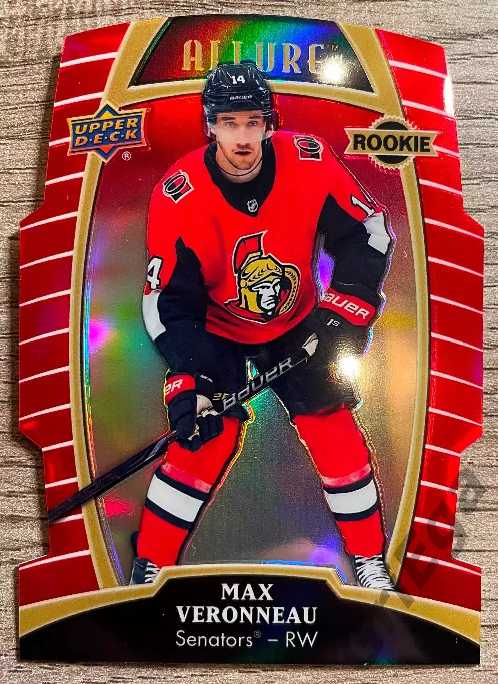 2019/20 UD Allure Hockey #77 Max Veronneau Ottawa Senators RC