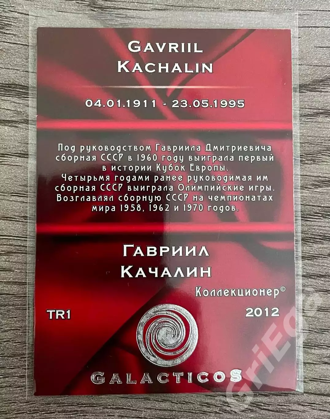 Карточка - Гавриил Качалин (Тренер Сборной СССР) GalacticoS 2012 1