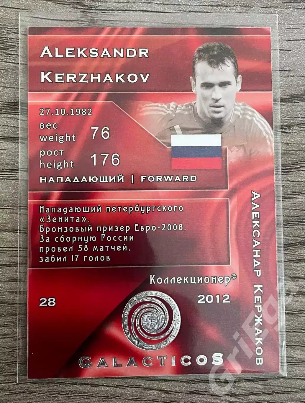 Карточка - Александр Кержаков (Сборная России, Зенит) GalacticoS 2012 1