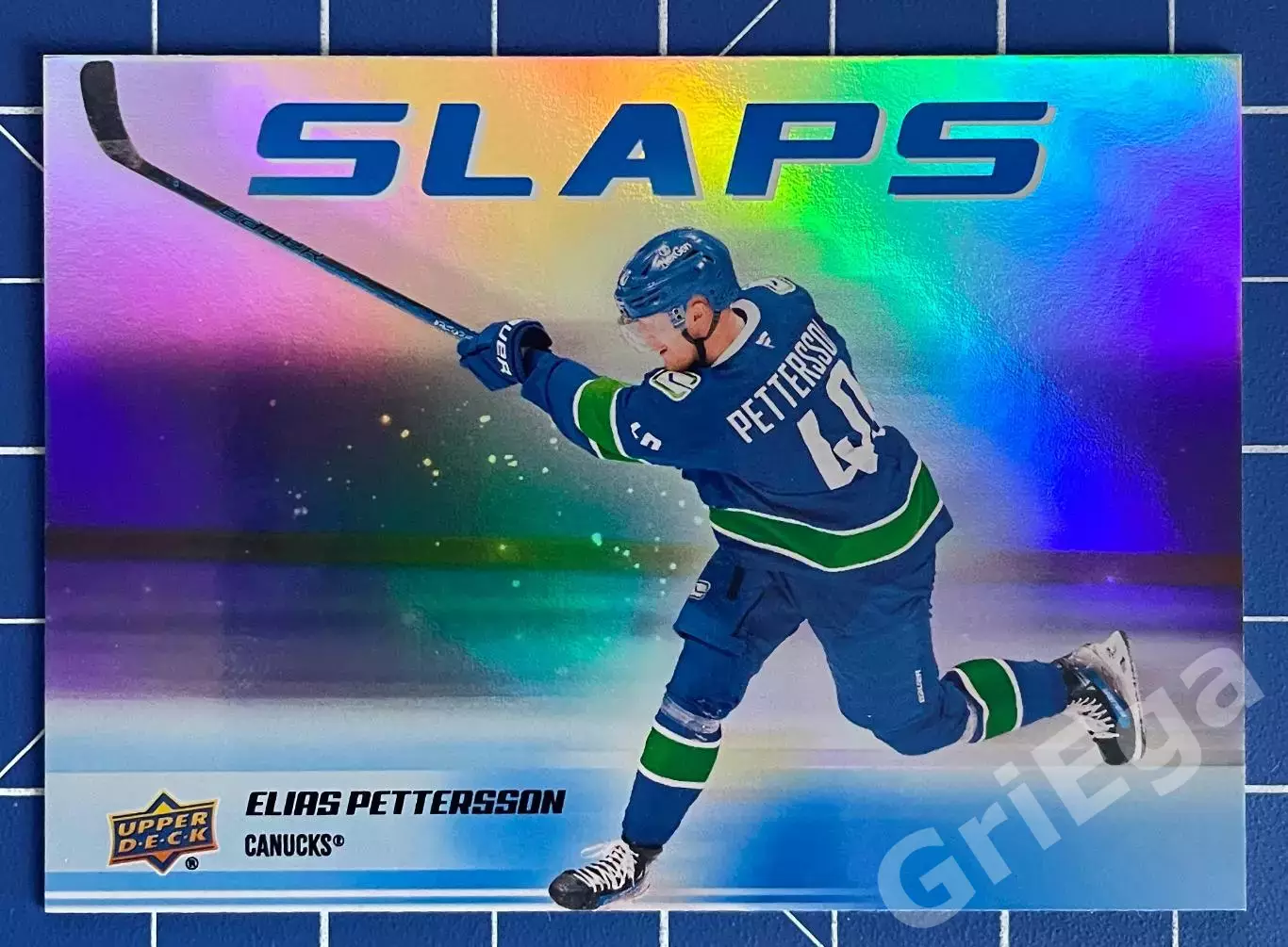 Хоккей. Карточка Elias Pettersson/Элиас Петтерссон (Vancouver Canucks/Ванкувер)