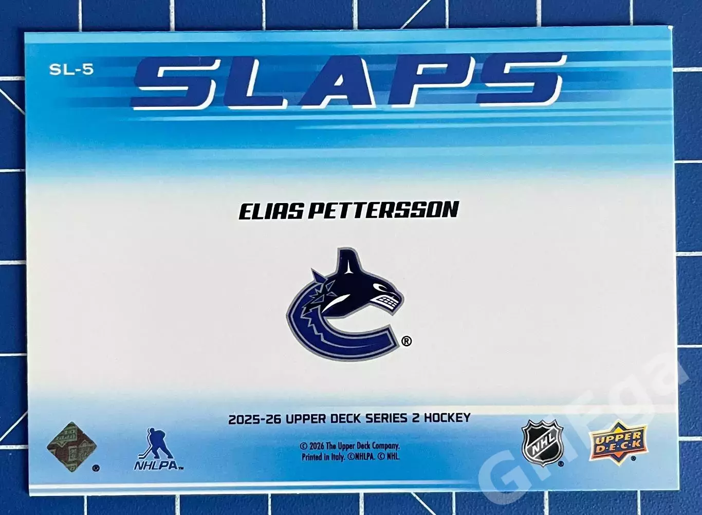 Хоккей. Карточка Elias Pettersson/Элиас Петтерссон (Vancouver Canucks/Ванкувер) 1