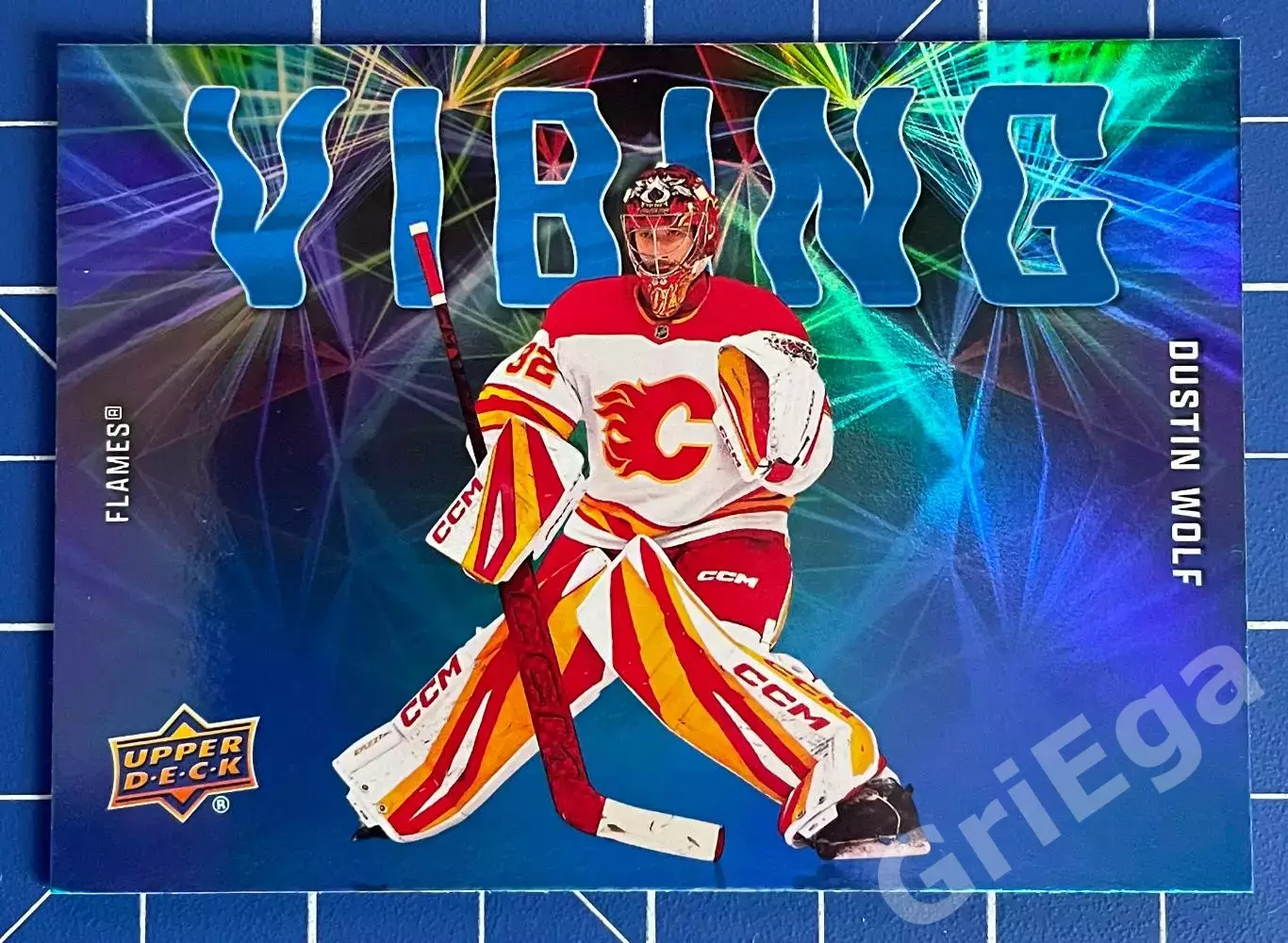 Хоккей. Карточка Dustin Wolf/Дастин Вольф (Calgary Flames/Калгари Флэймз)