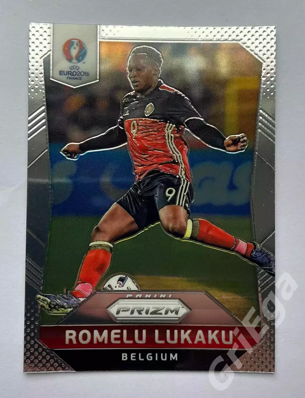 Футбол. Карточка Romelu Lukaku PANINI Чемпионат Европы 2016 Prizm