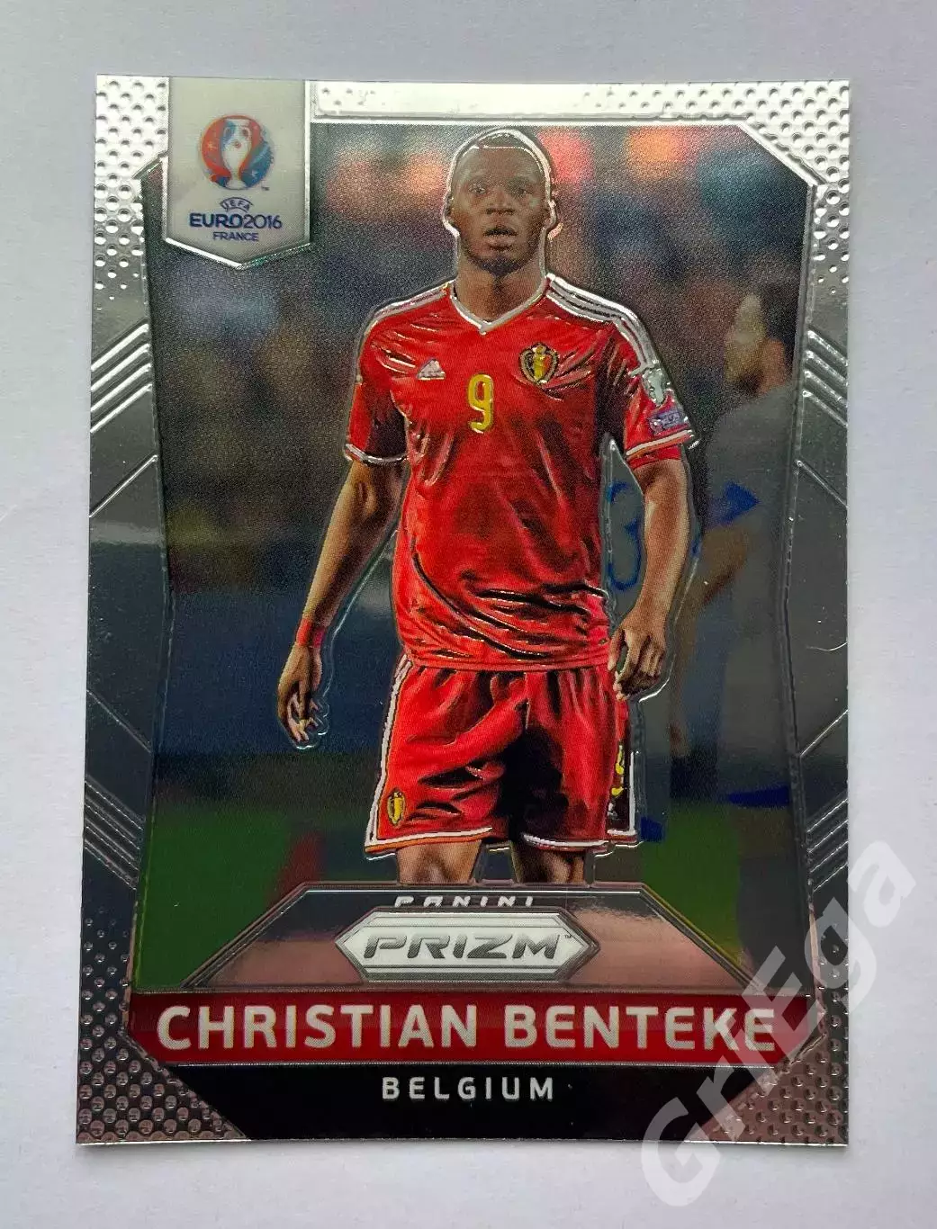 Футбол. Карточка Christian Benteke PANINI Чемпионат Европы 2016 Prizm