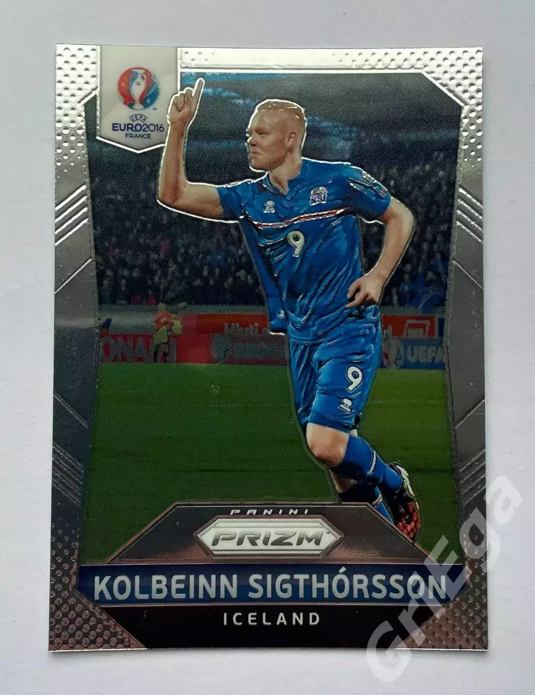 Футбол. Карточка Kolbeinn Sigthorsson PANINI Чемпионат Европы 2016 Prizm
