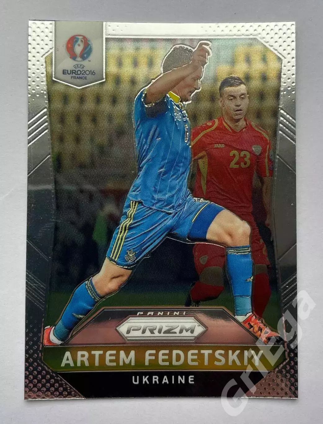 Футбол. Карточка Artem Fedetskiy PANINI Чемпионат Европы 2016 Prizm