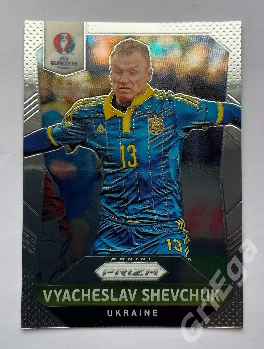 Футбол. Карточка Vyacheslav Shevchuk PANINI Чемпионат Европы 2016 Prizm