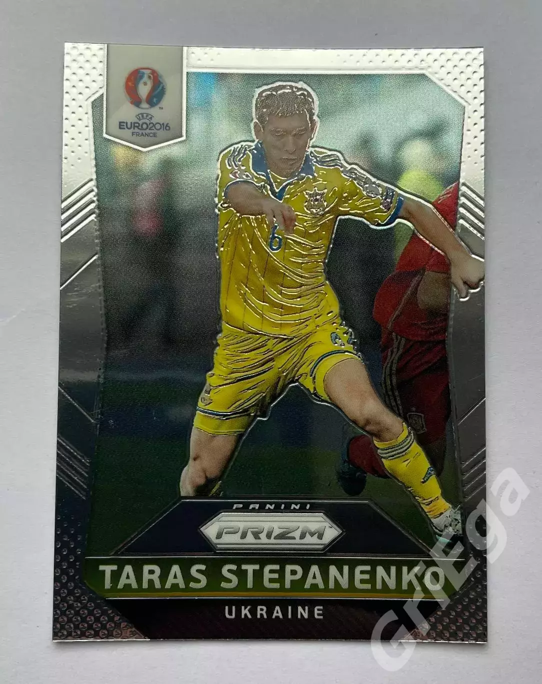 Футбол. Карточка Taras Stepanenko PANINI Чемпионат Европы 2016 Prizm