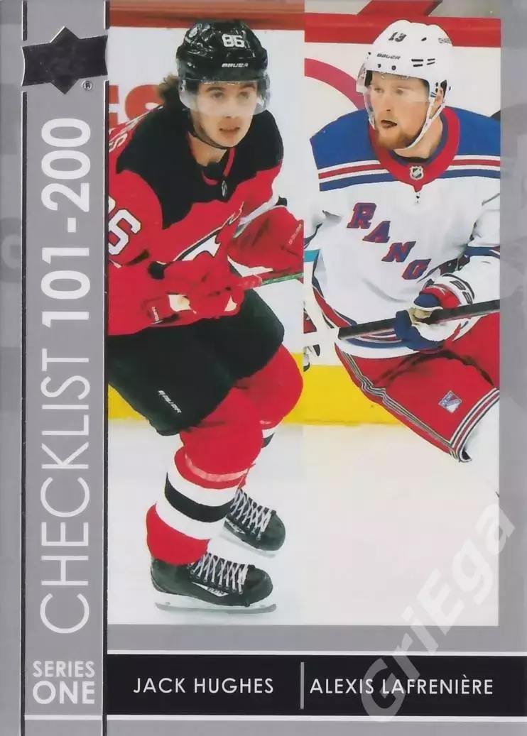 2021-22 Upper Deck #200 Jack Hughes/Alexis Lafreniere