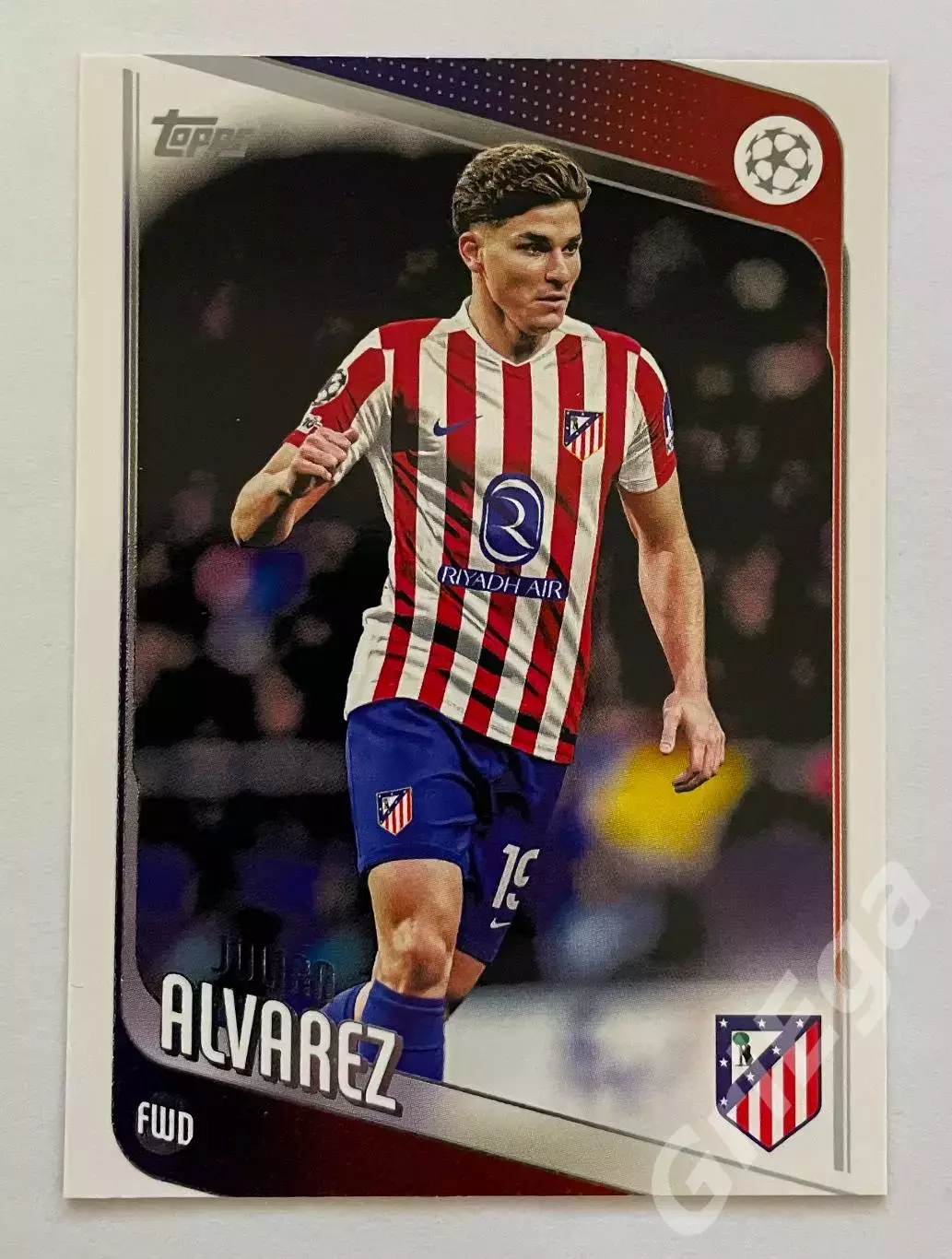 Футбол Карточка Julian Alvarez/Хулиан Альварес (Атлетико Мадрид) 2025-26 TOPPS