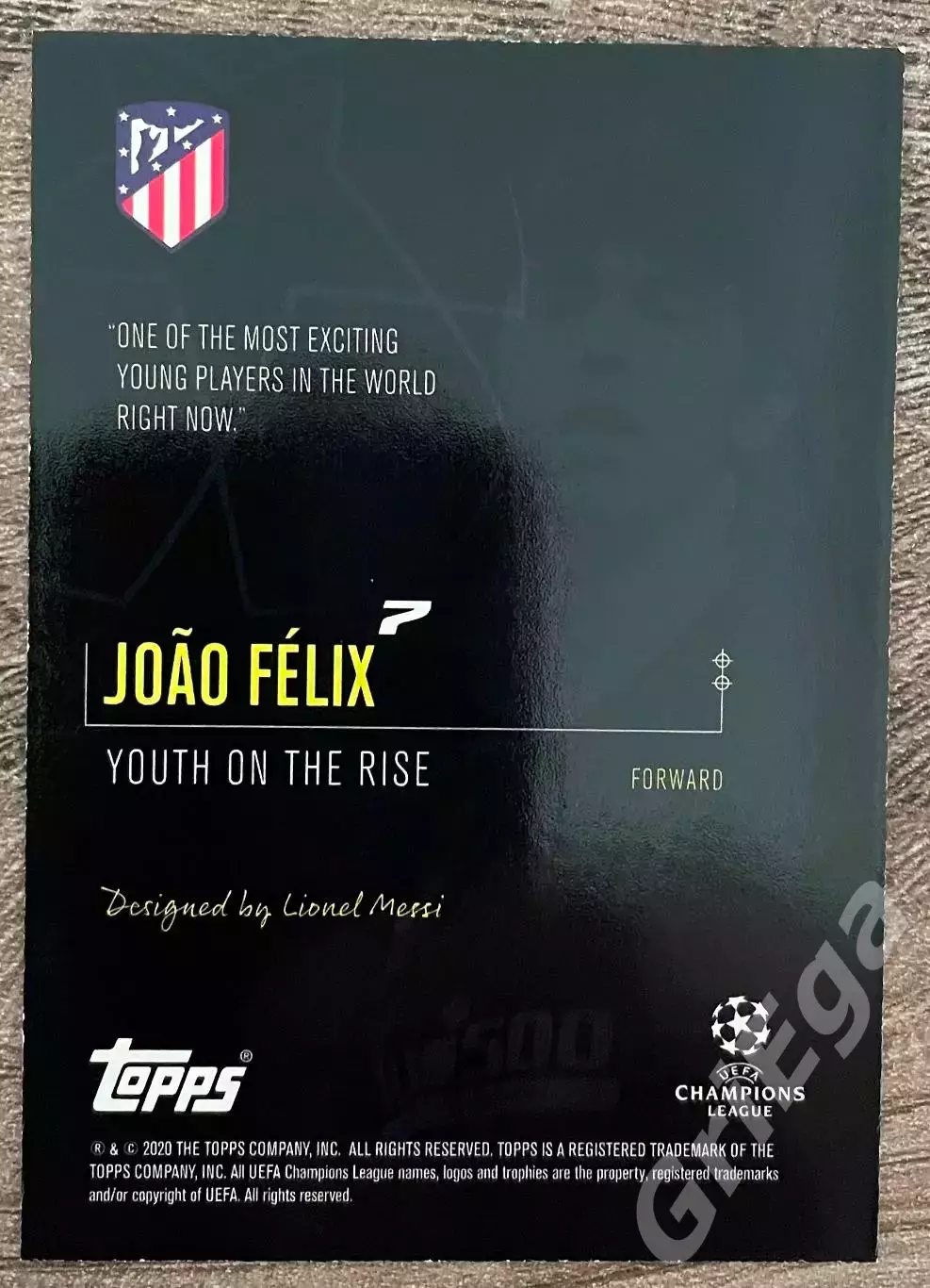 Футбол карточка Joao Felix/Жуан Феликс (Atletico Madrid) 1