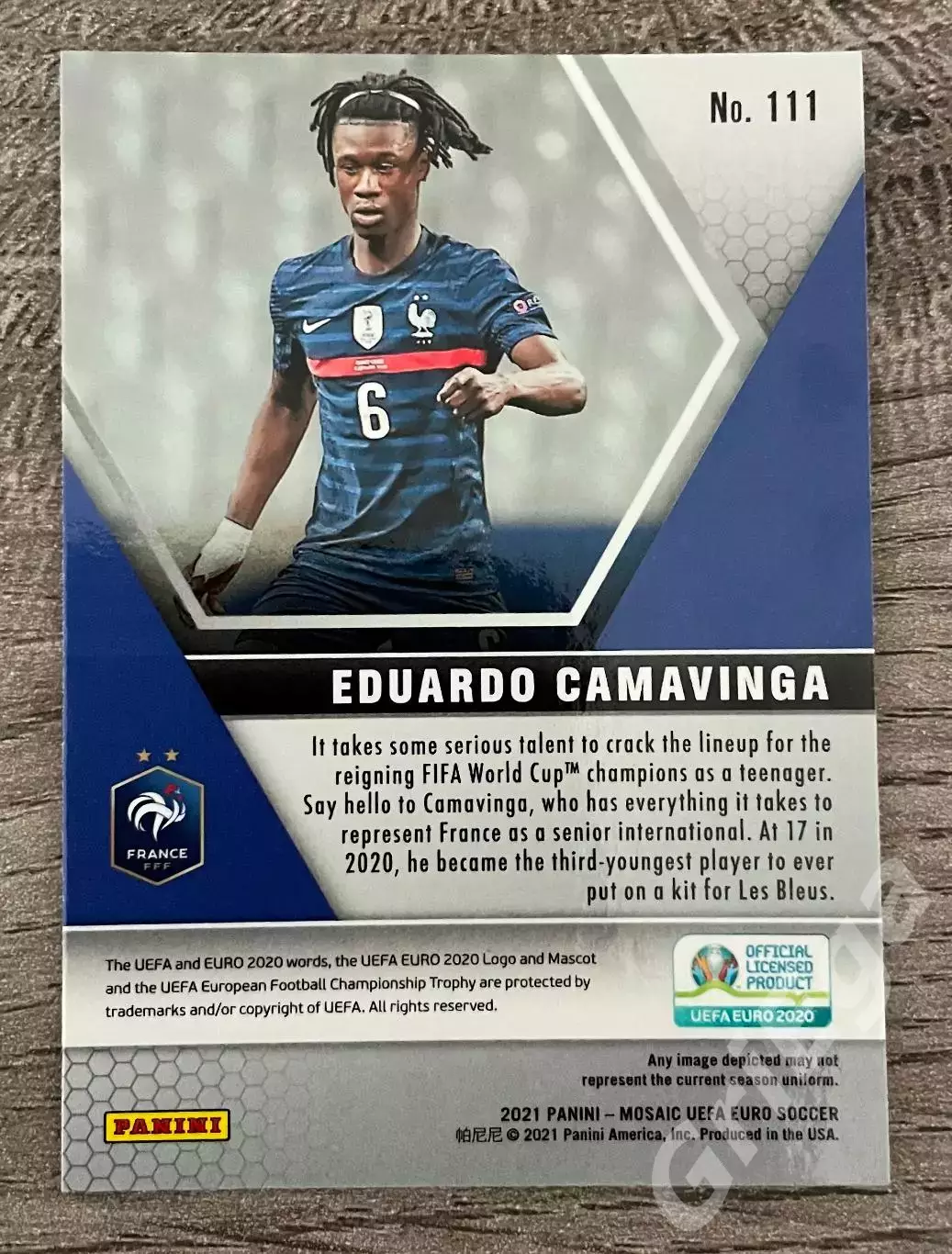 Футбол Карточка Eduardo Camavinga/Эдуарду Камавинга (France/Франция) 1