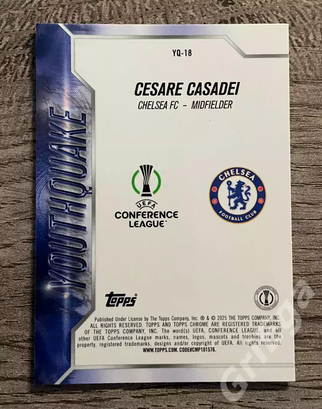 Футбол карточка Cesare Casadei/Чезаре Казадеи (Chelsea/Челси) TOPPS 2024-25 1