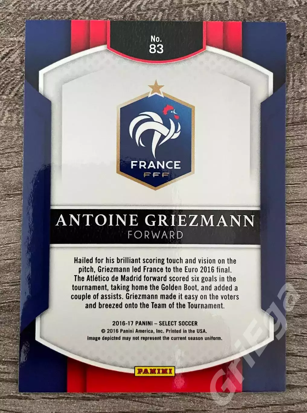 Футбол Карточка #83 Antoine Griezmann/Антуан Гризманн (France/Франция) PANINI 1
