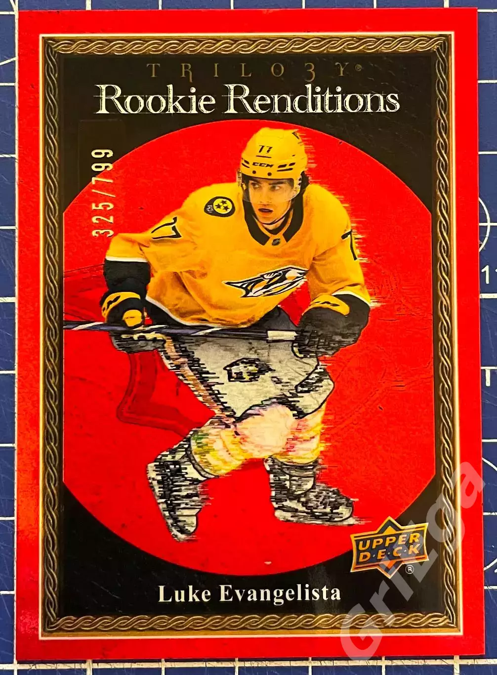 Хоккей карточка Luke Evangelista/Люк Эвангелиста (Nashville Predators/Нэшвилл)