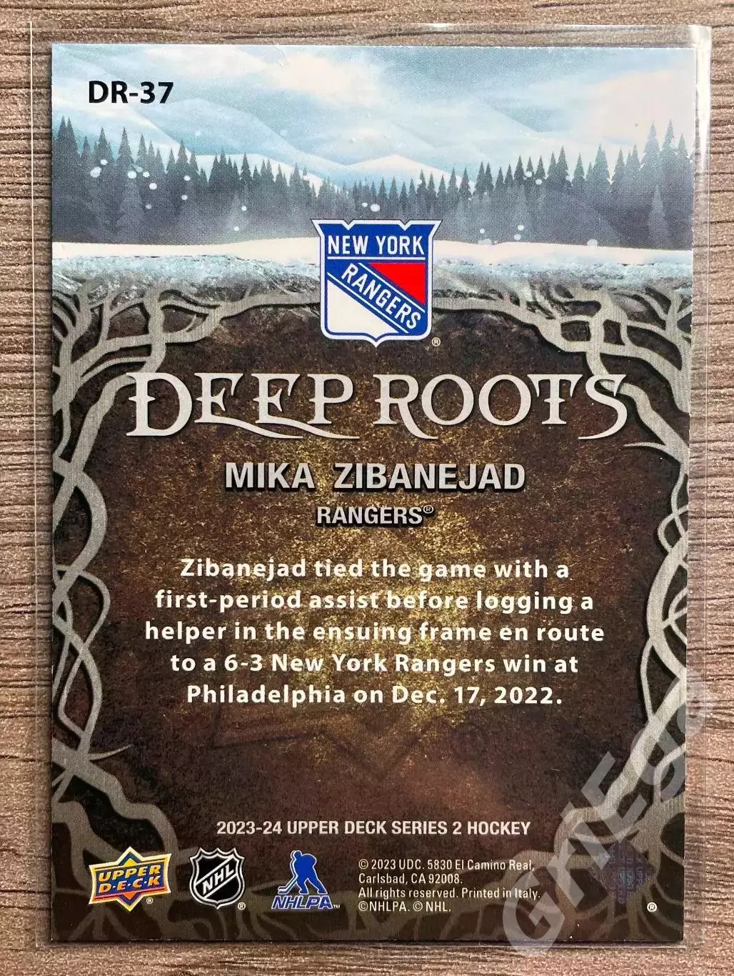Хоккей карточка Mika Zibanejad/Мика Зибанежад (New York Rangers) 1