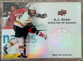 Хоккей карточка A.J. Greer/Энтони Джон Грир (Boston Bruins/Бостон Брюинз)