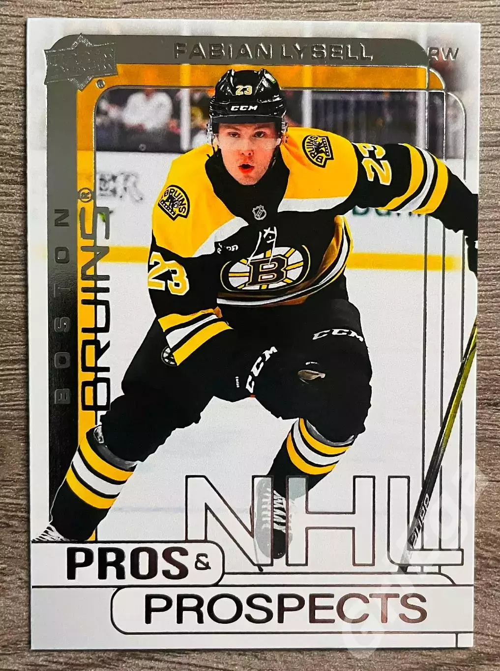 Хоккей карточка Fabian Lysell/Фабиан Лиселль (Boston Bruins/Бостон Брюинз)