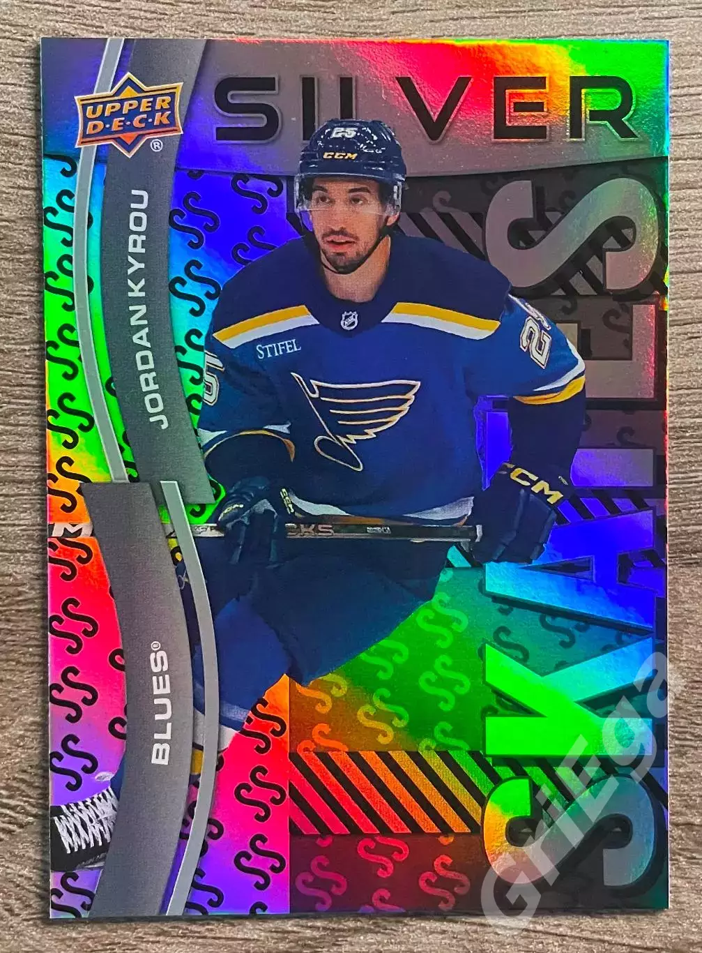 Хоккей карточка Jordan Kyrou/Джордан Кайру (St. Louis Blues/Сент-Луис Блюз)