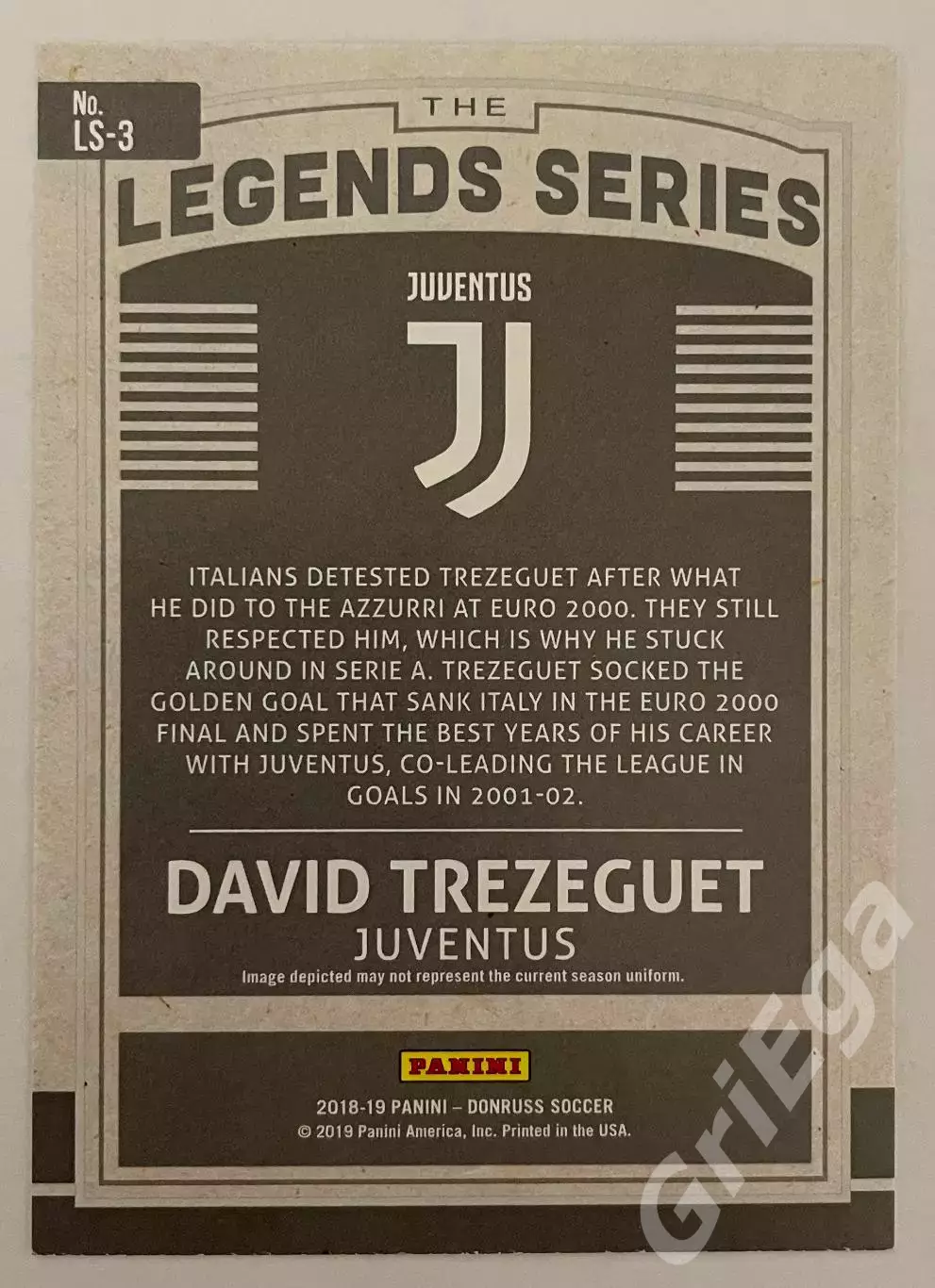 Футбол карточка David Trezeguet/Давид Трезеге (Juventus/Ювентус) 2018-19 PANINI 1