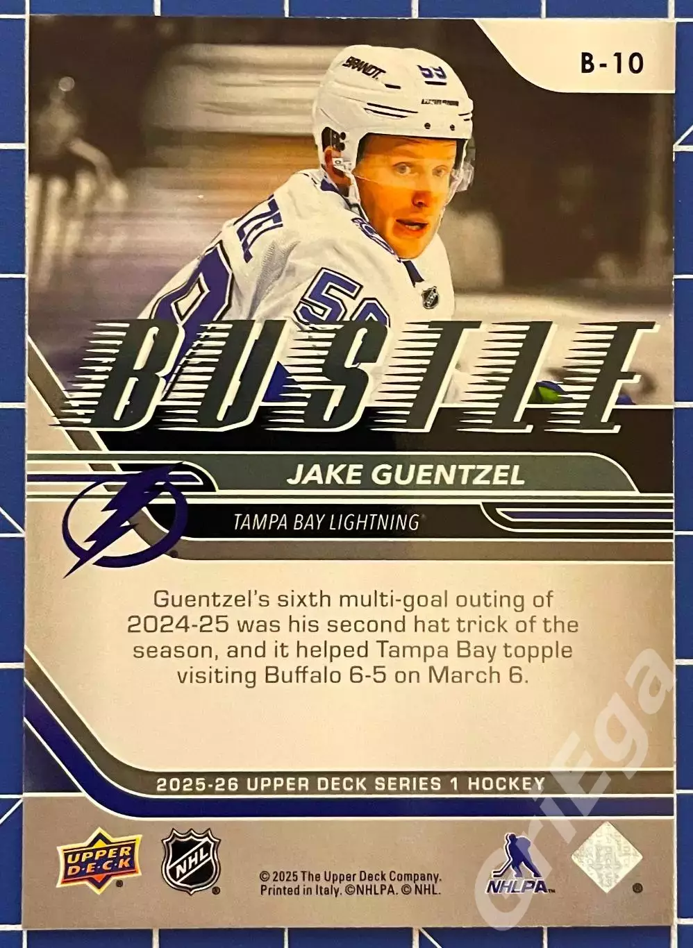 Хоккей карточка Jake Guentzel/Джейк Генцел (Tampa Bay Lightning/Тампа) 1