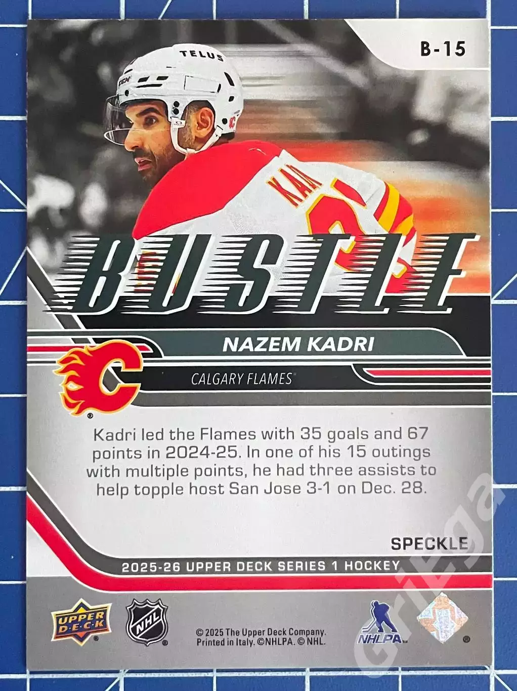 Хоккей карточка Nazem Kadri/Назем Кадри (Calgary Flames/Калгари Флэймз) 1