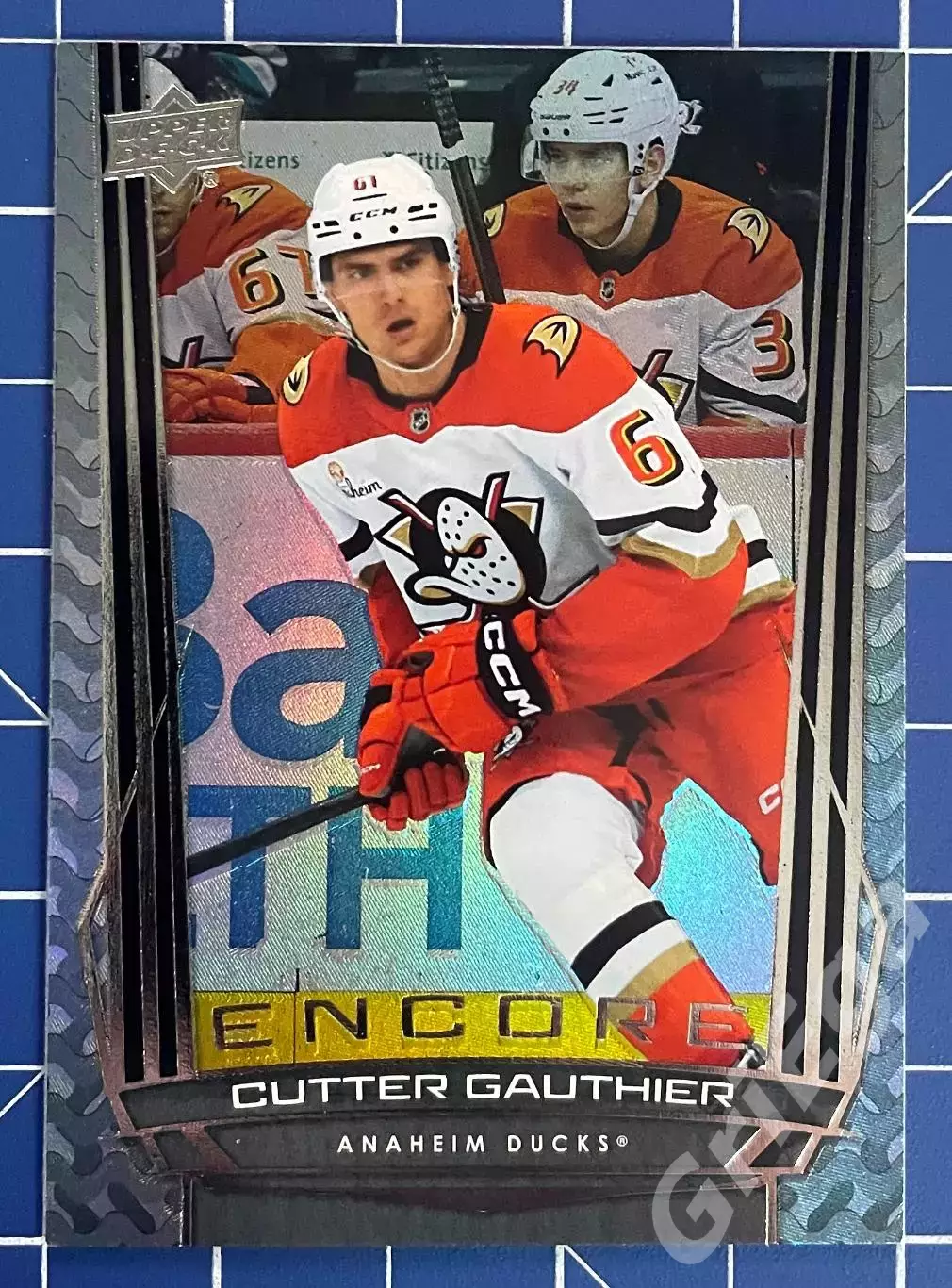Хоккей карточка Cutter Gauthier/Каттер Готье (Anaheim Ducks/Анахайм Дакс)