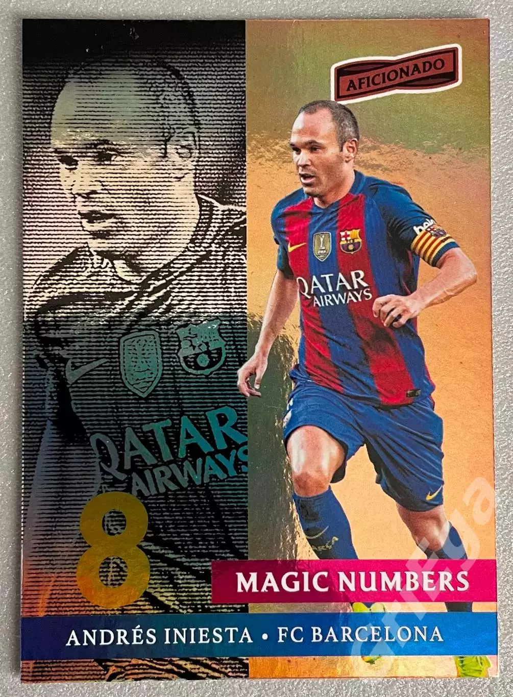 Футбол карточка Andres Iniesta/Андрес Иньеста (Barcelona/Барселона) PANINI 2017
