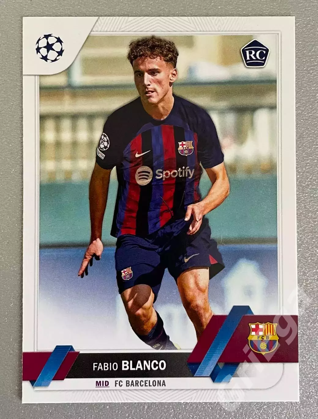 Футбол карточка Fabio Blanco/Фабио Бланко (Barcelona/Барселона) TOPPS 2022-23