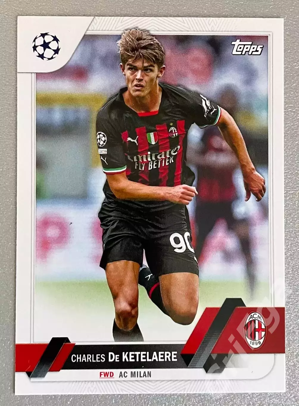 Карточка Charles De Ketelaere/Шарль Де Кетеларе (Milan/Милан) TOPPS 2022-23
