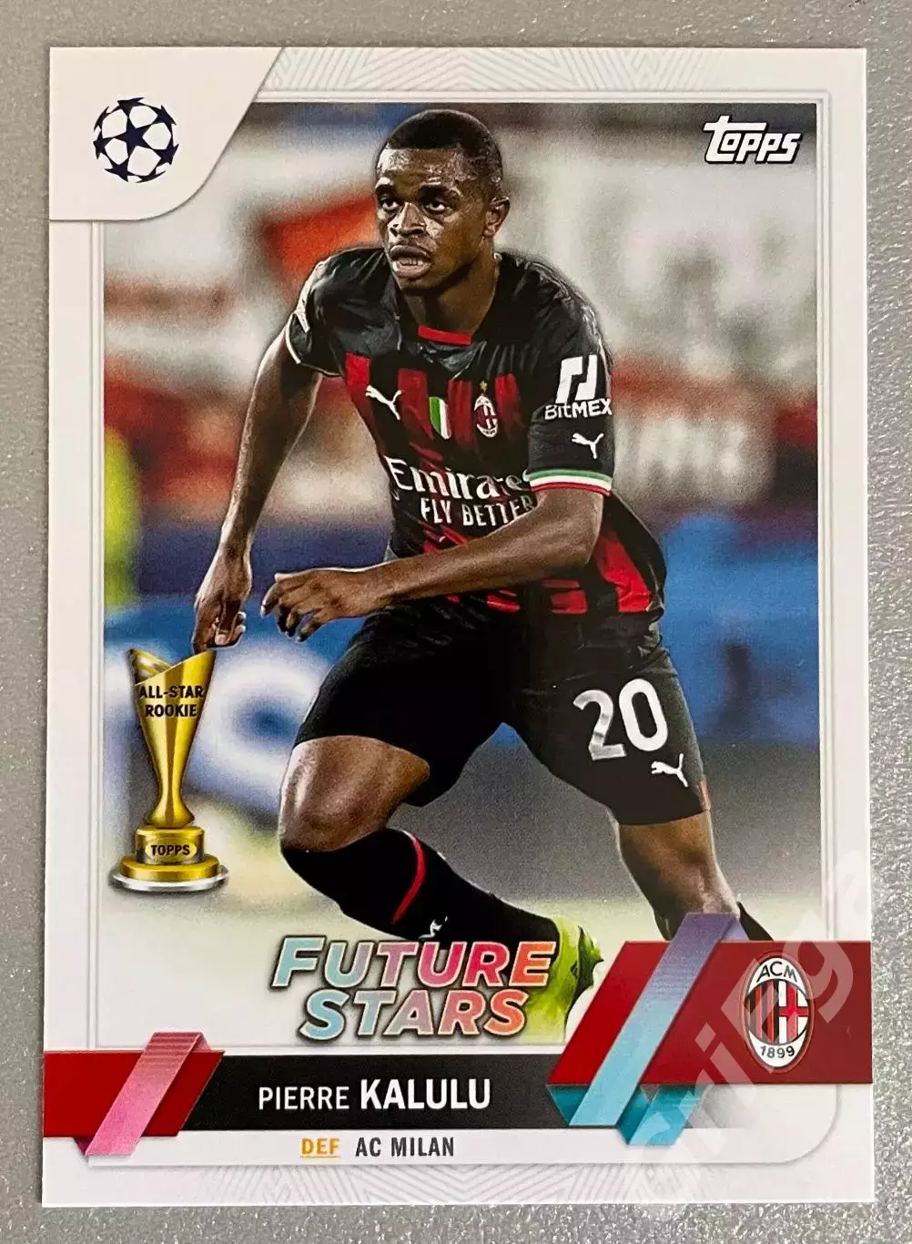 Карточка Pierre Kalulu/Пьер Калюлю (Milan/Милан) TOPPS 2022-23