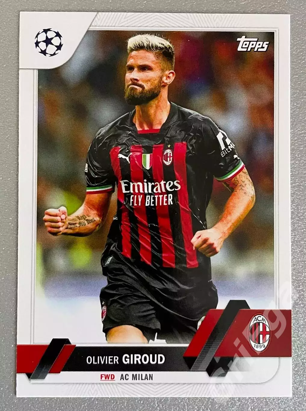 Карточка Olivier Giroud/Оливье Жиру (Milan/Милан) TOPPS 2022-23