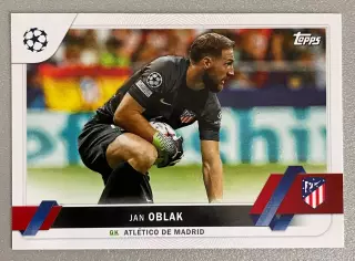 Футбол карточка Jan Oblak/Ян Облак (Atletico Madrid/Атлетико Мадрид) TOPPS