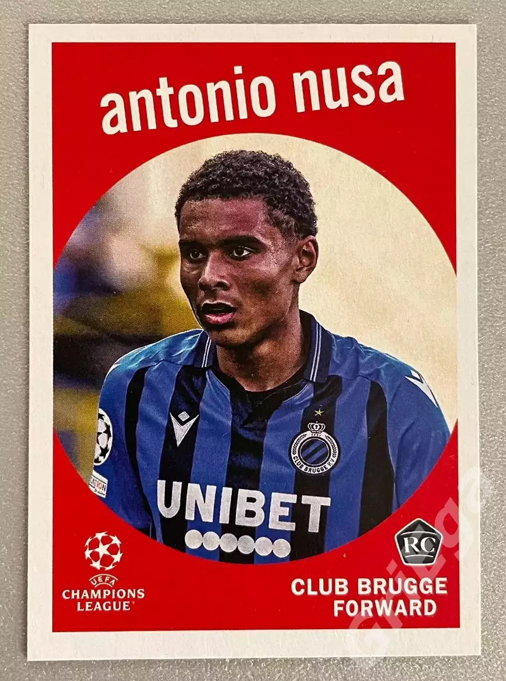 Футбол карточка Antonio Nusa/Антонио Нуса (Brugge/Брюгге) TOPPS 2022-23