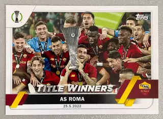 Футбол карточка #45 Обладатели кубка AS Roma/Рома TOPPS 2022-23