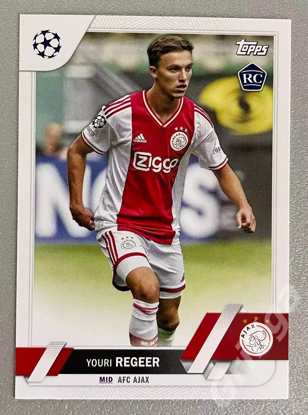 Футбол карточка Youri Regeer/Юри Регер (Ajax/Аякс) TOPPS 2022-23