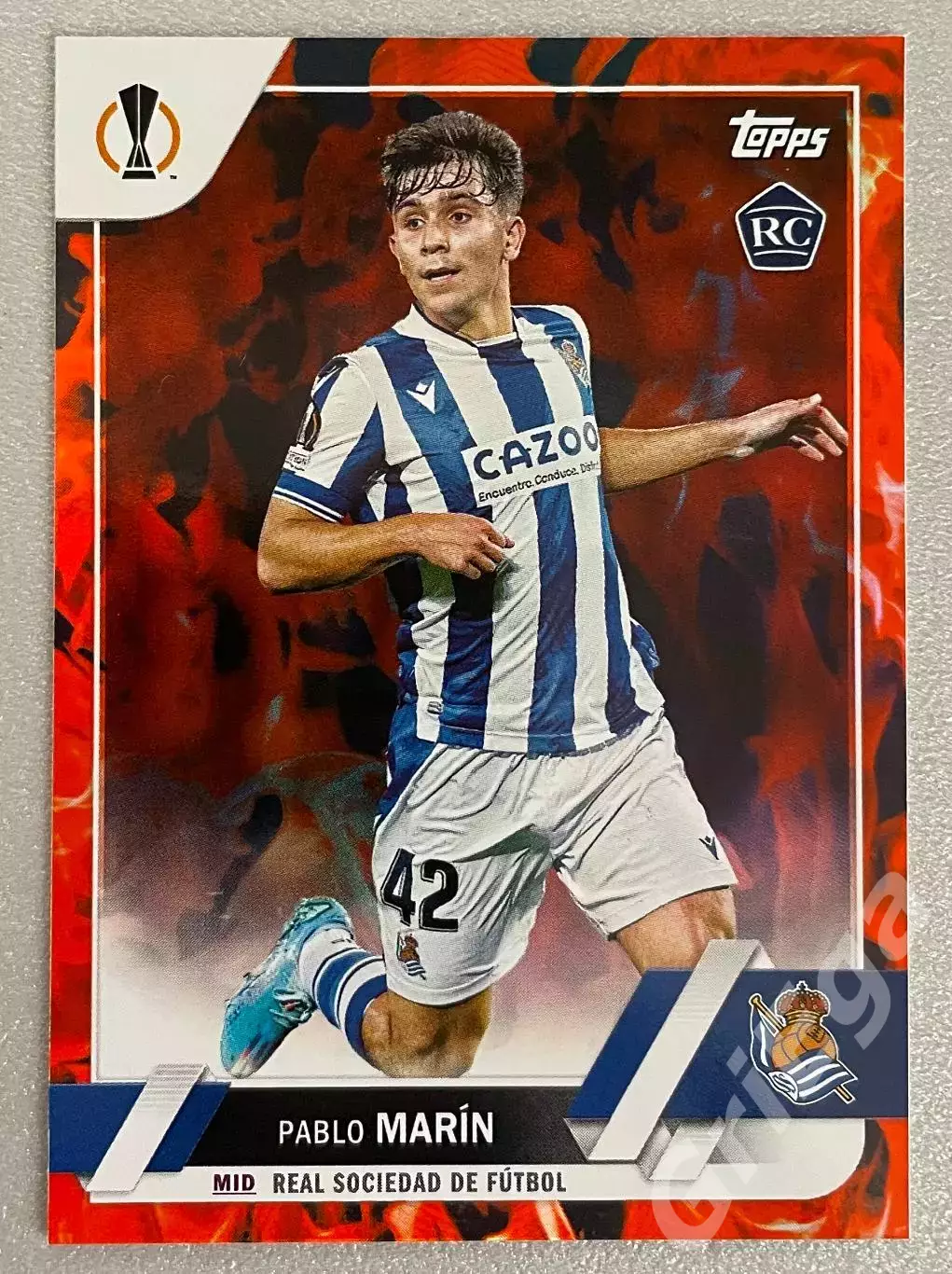Футбол карточка Pablo Marin/Пабло Марин (Real Sociedad/Реал Сосьедад)