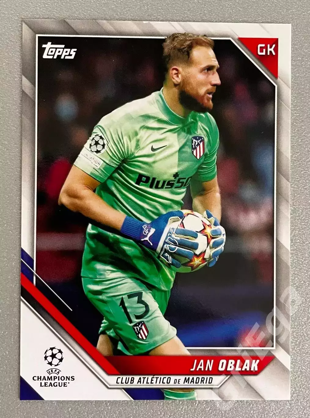 Футбол карточка Jan Oblak/Ян Облак (Atletico Madrid/Атлетико Мадрид)