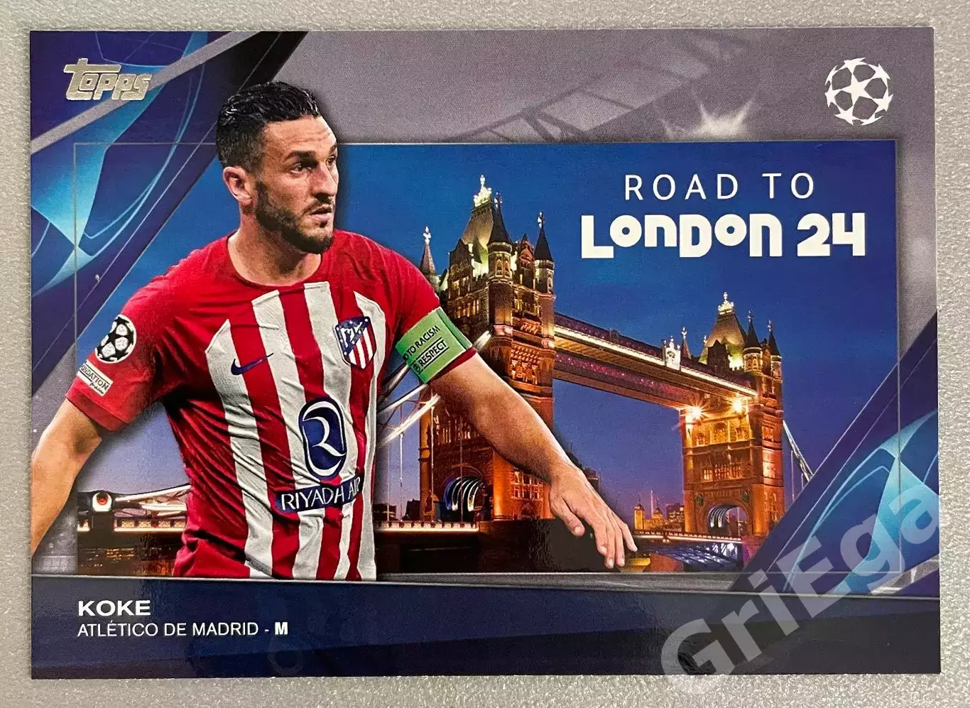 Футбол карточка Koke/Коке (Атлетико Мадрид/Atletico Madrid) TOPPS 2023-24