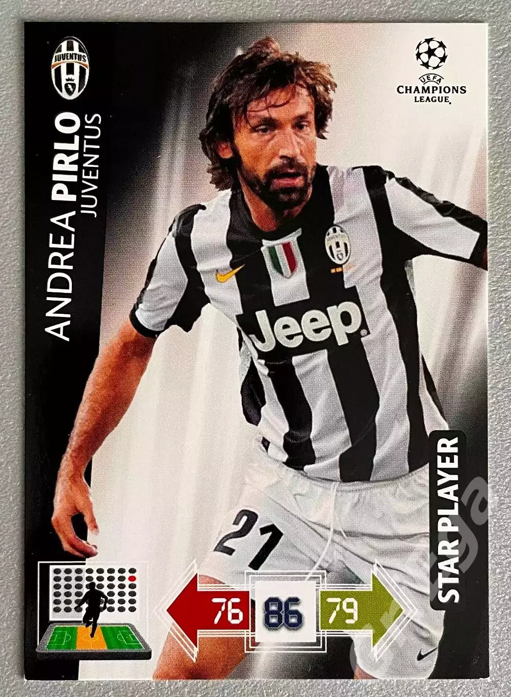 Футбол карточка Andrea Pirlo/Андреа Пирло (Juventus/Ювентус) PANINI ЛЧ 2012-13