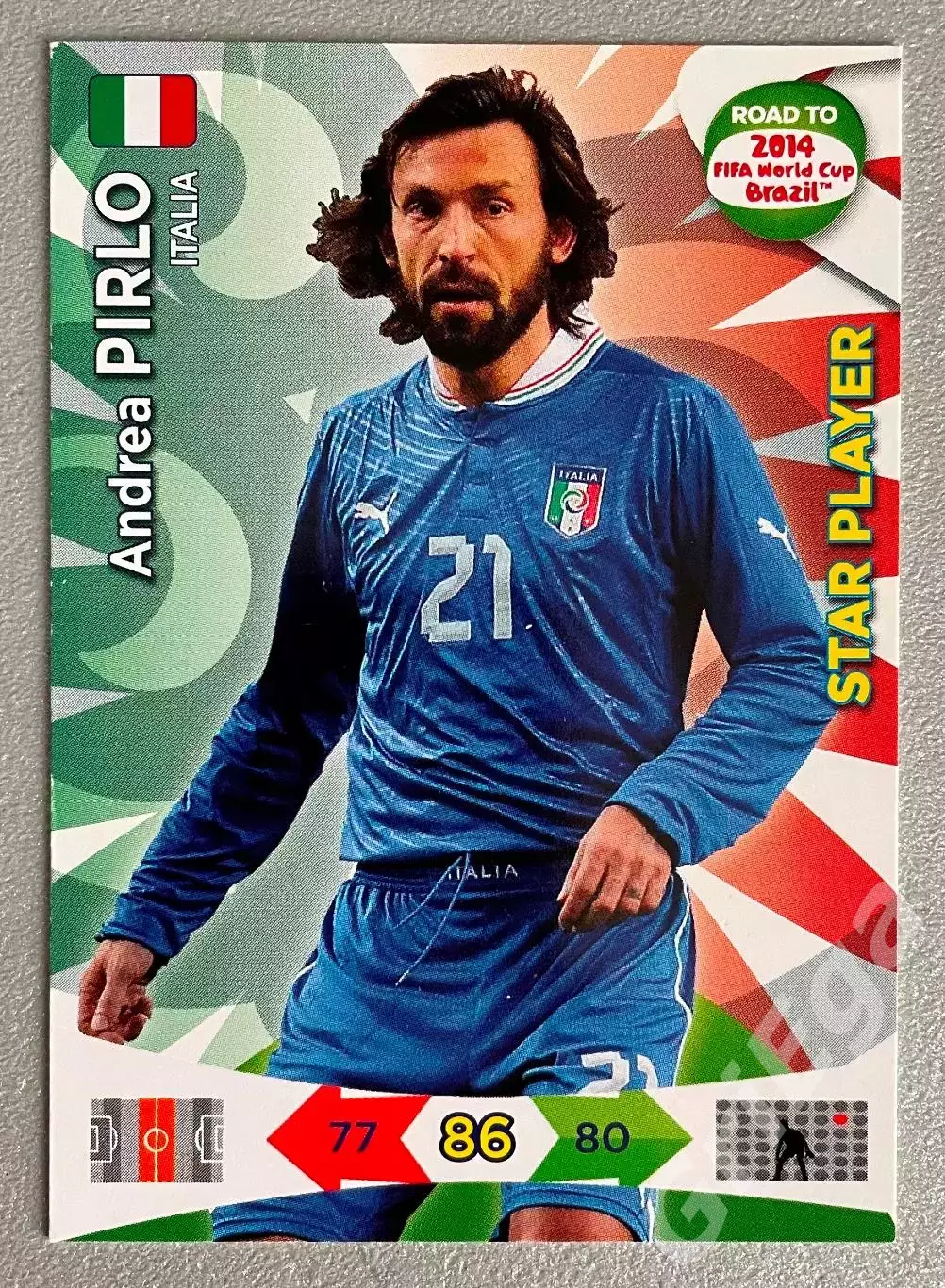 Футбол карточка Andrea Pirlo/Андреа Пирло (Italia/Италия) PANINI 2014