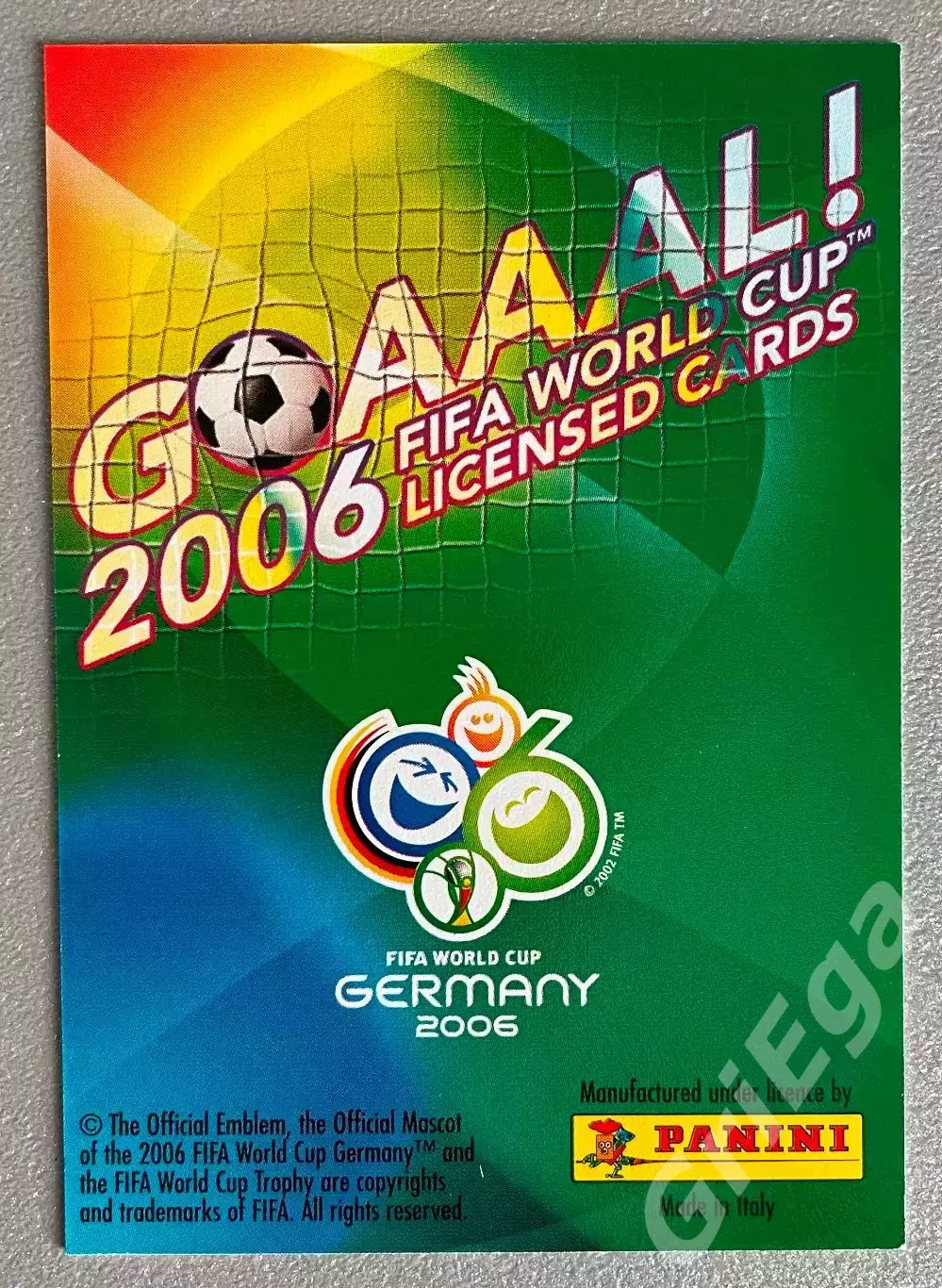 Футбол карточка Andrea Pirlo/Андреа Пирло (Italia/Италия) PANINI ЧМ 2006 1