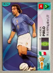 Футбол карточка Andrea Pirlo/Андреа Пирло (Italia/Италия) PANINI ЧМ 2006