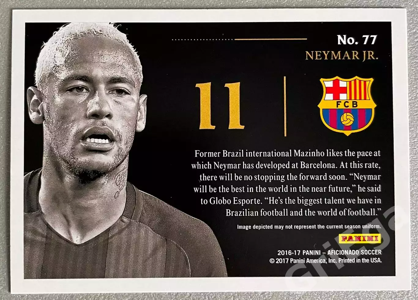 Футбол карточка Neymar/Неймар (Barcelona/Барселона) PANINI 2017 1