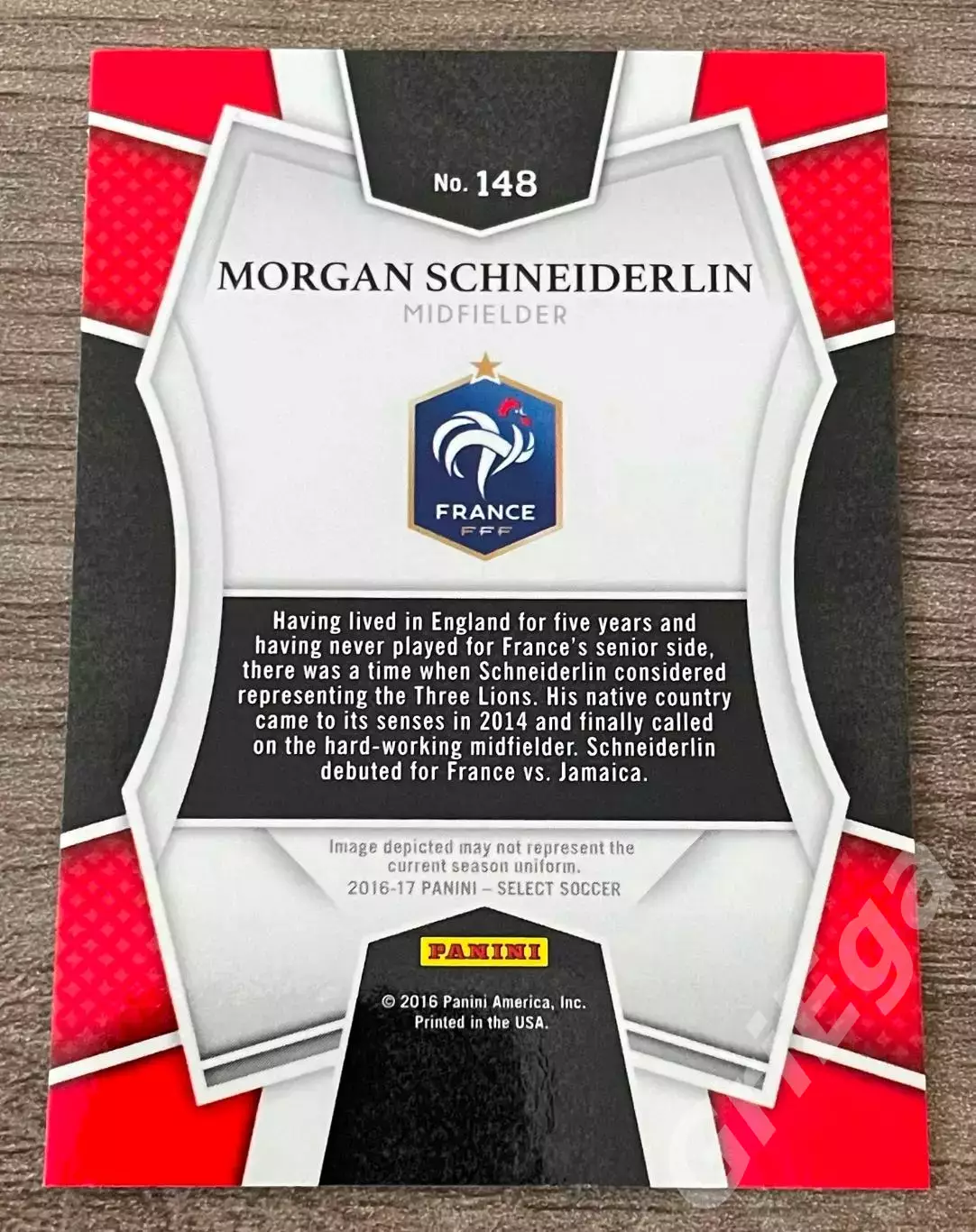 Карточка Morgan Schneiderlin/Морган Шнедерлен (France/Франция) PANINI 2016-17 1