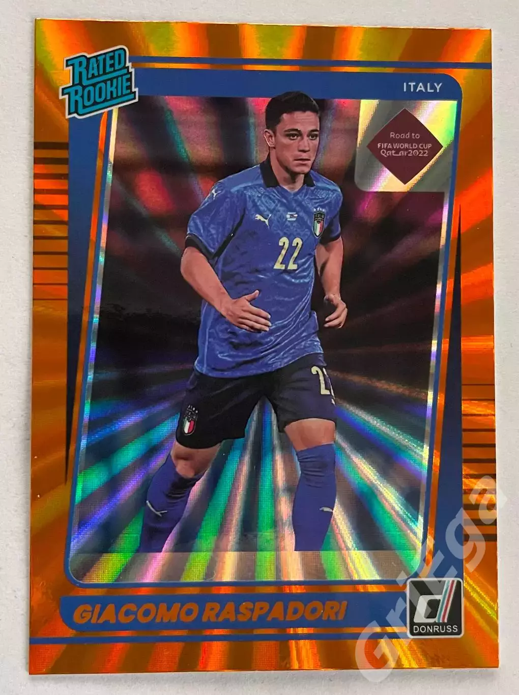 Карточка Giacomo Raspadori/Джакомо Распадори (Italia/Италия) Donruss 2021-22