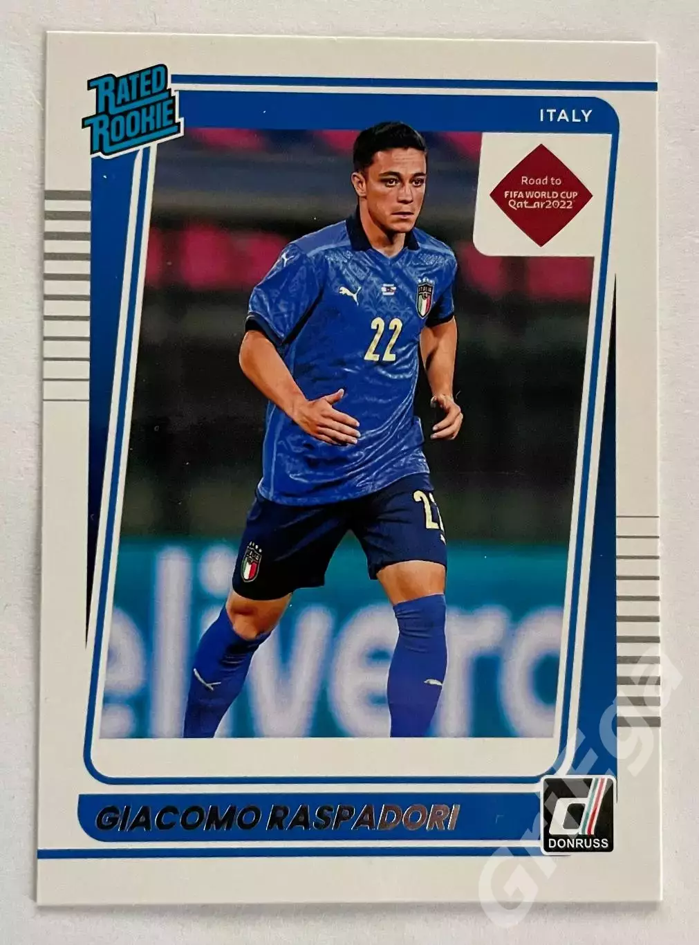 Карточка Giacomo Raspadori/Джакомо Распадори (Italia/Италия) Donruss 2021-22